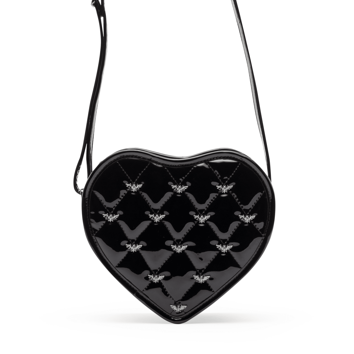 Mina Bat Studded Heart Crossbody - Rock Rebel