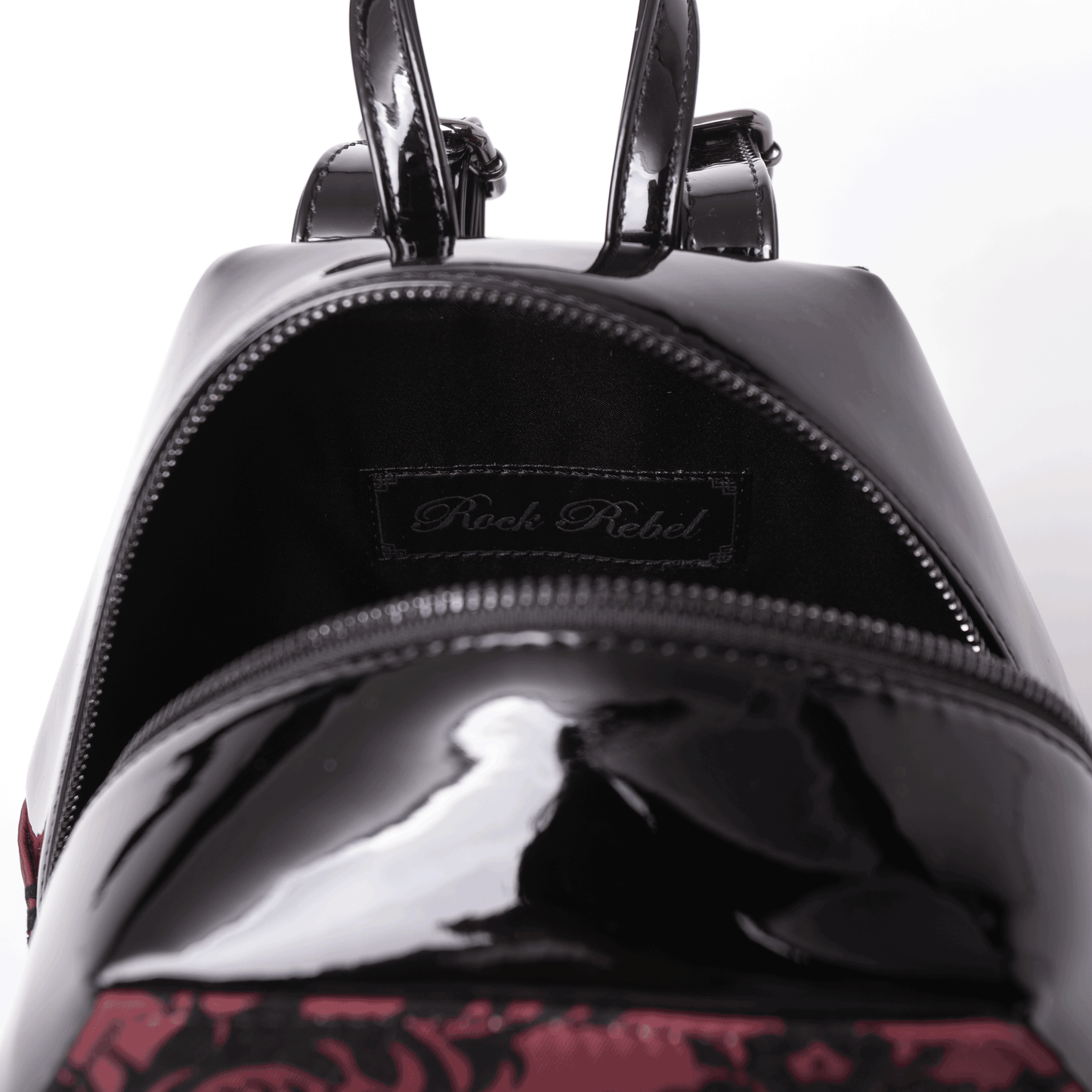Damask Coffin Backpack in Red