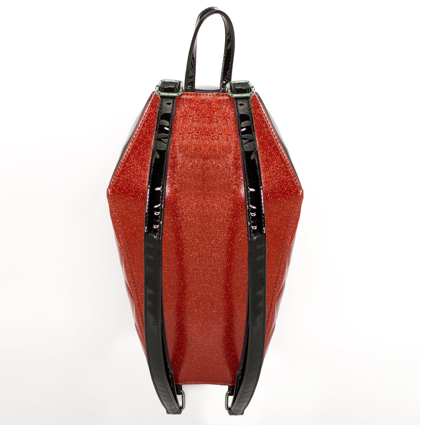 Mina Bat Quilted Coffin Backpack in Red