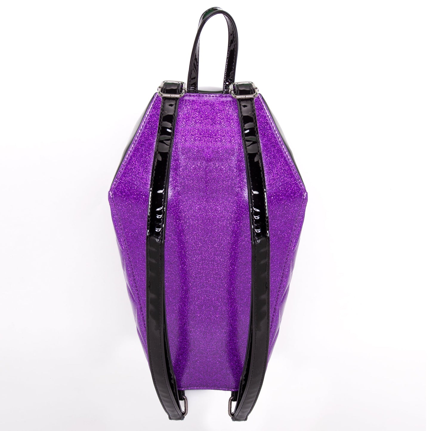 Mina Bat Quilted Coffin Backpack in Purple