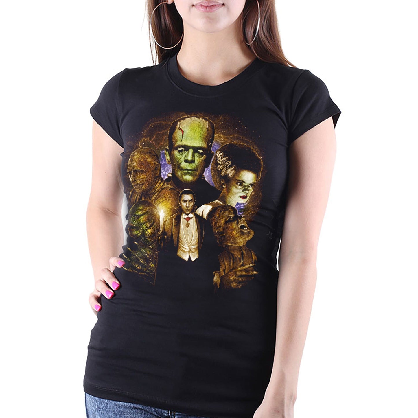 Universal Monsters Full Color Collage Women's Tee