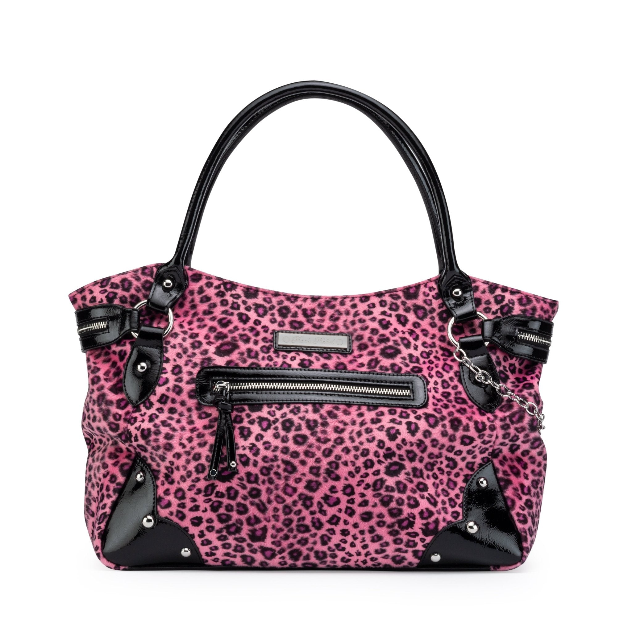 Lilith Tote Bag in Pink Leopard - Rock Rebel
