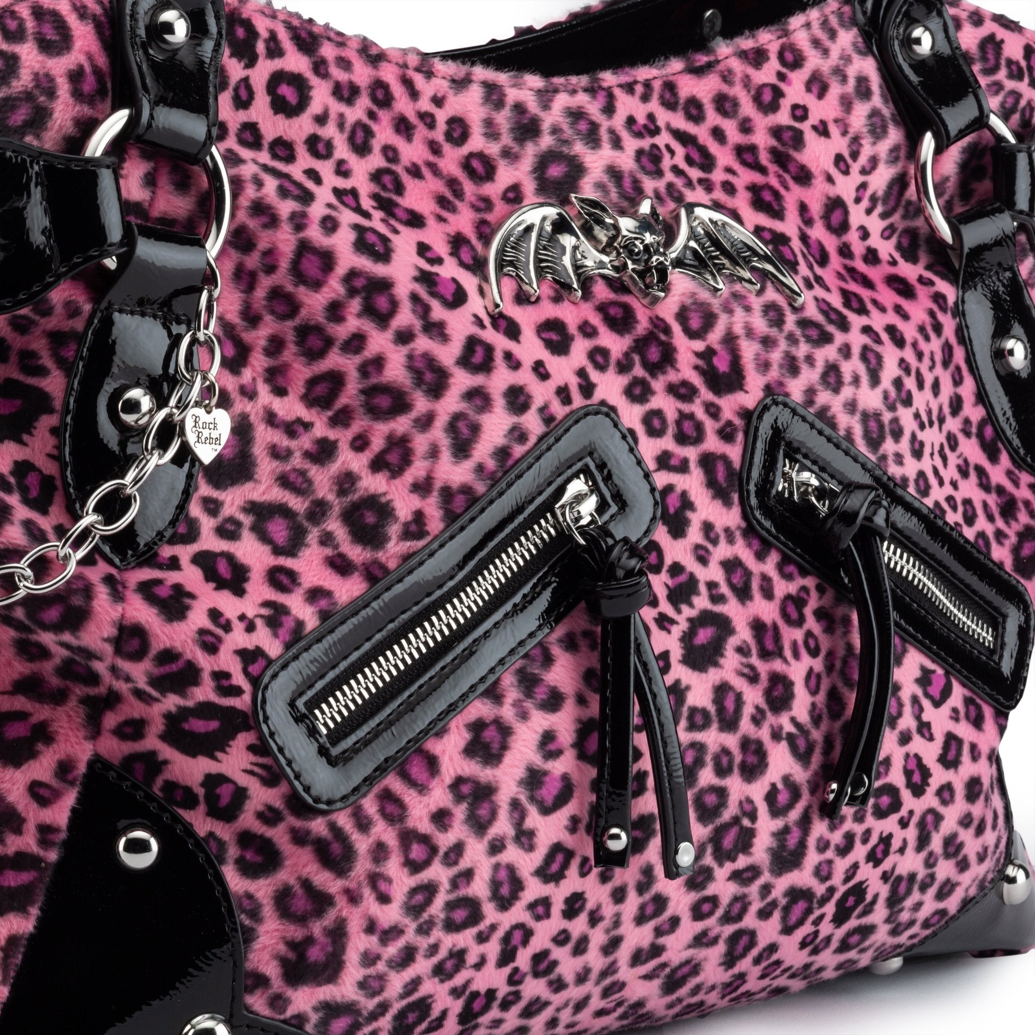 Lilith Tote Bag in Pink Leopard - Rock Rebel