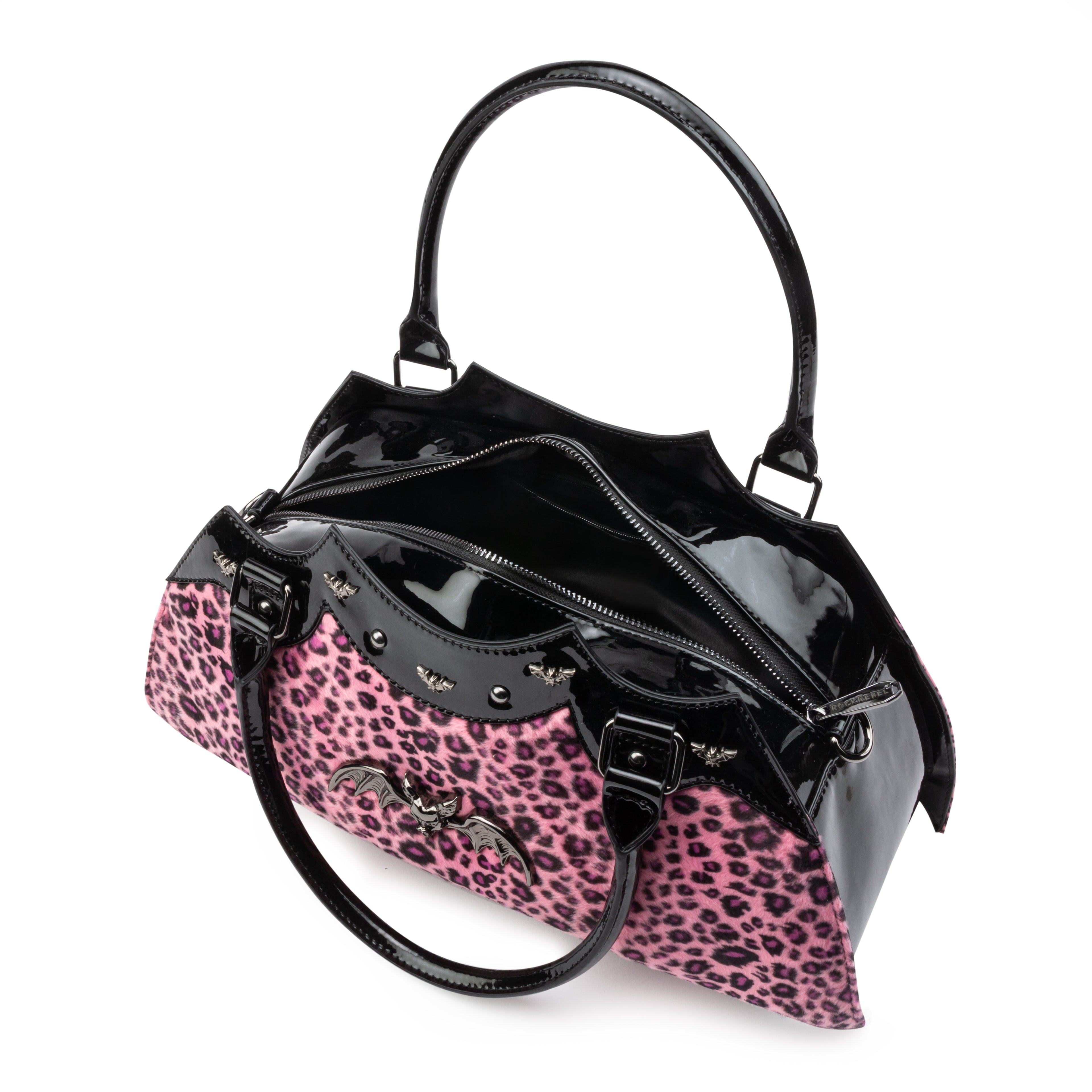 Pink Leopard Bat Handbag