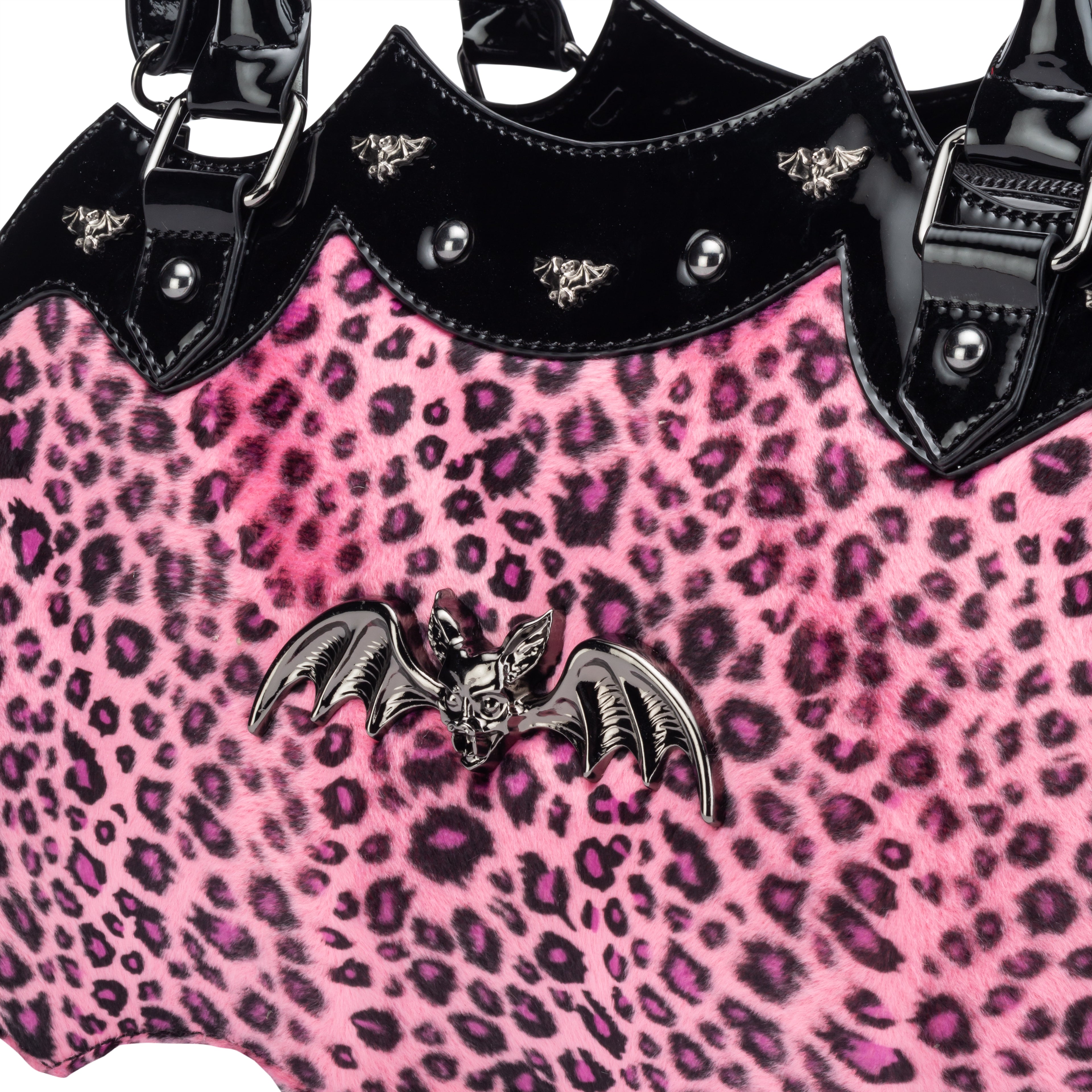 Pink Leopard Bat Handbag