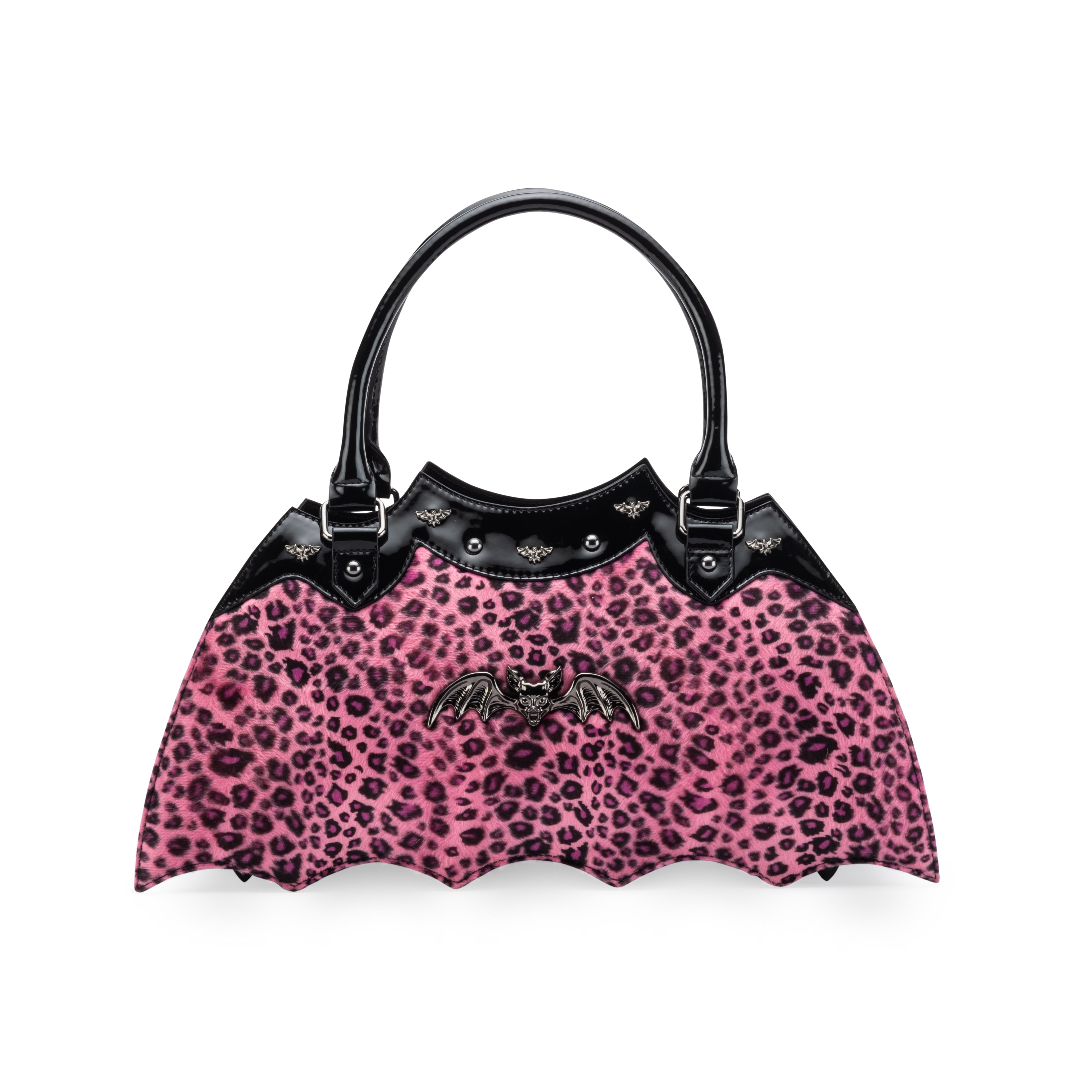 Pink Leopard Bat Handbag