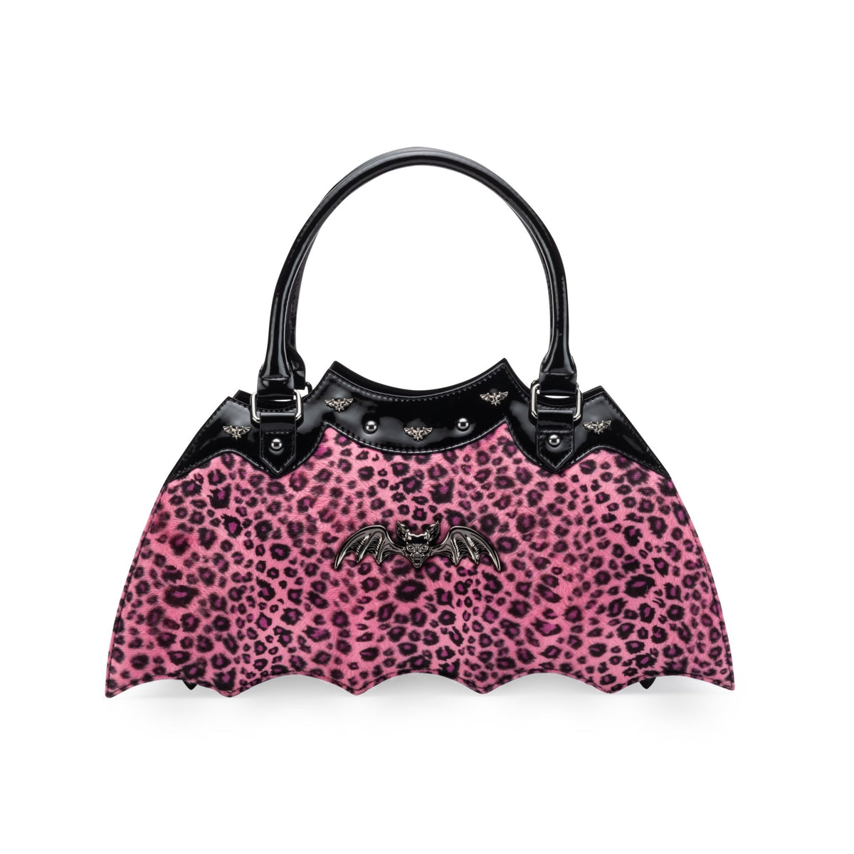 Pink Leopard Bat Handbag - Rock Rebel