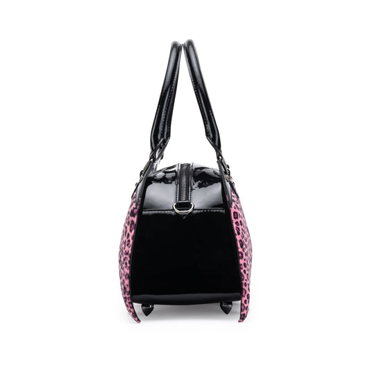 Pink Leopard Bat Handbag - Rock Rebel