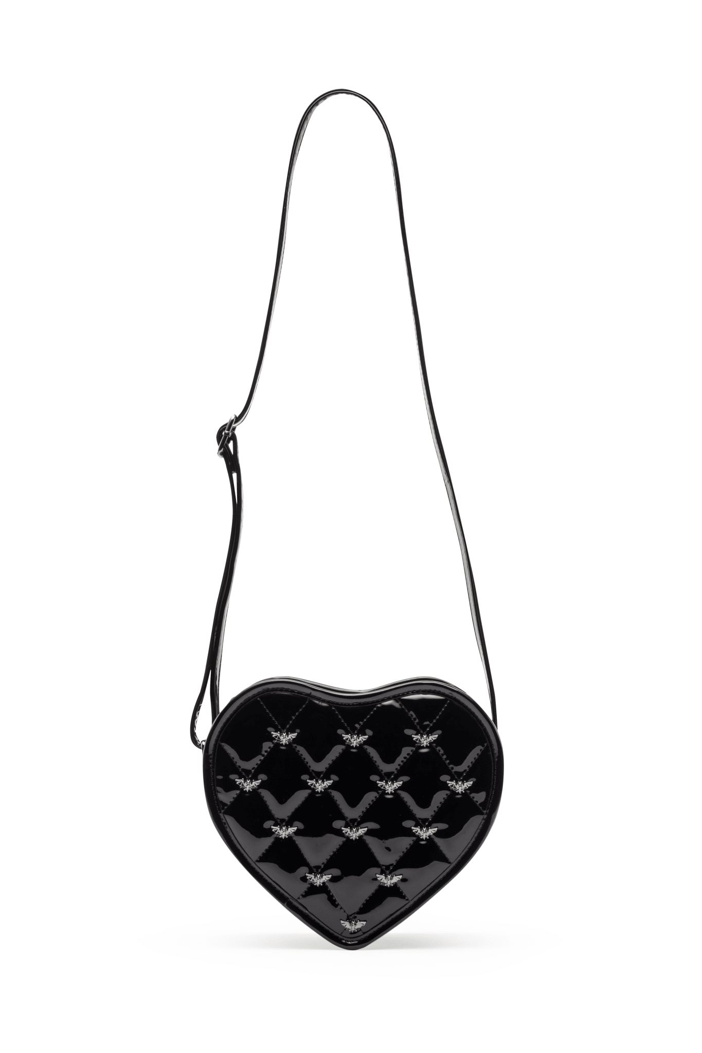 Mina Bat Studded Heart Crossbody
