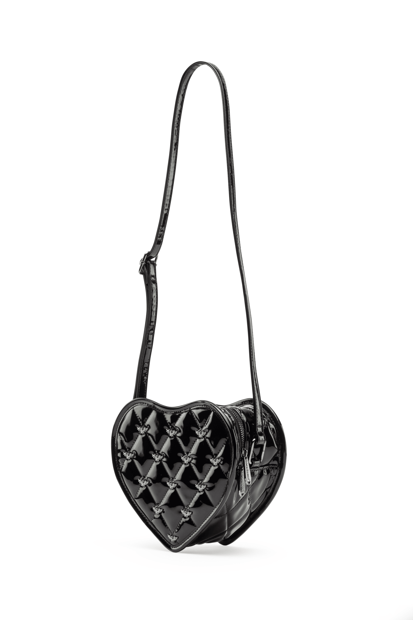 Mina Bat Studded Heart Crossbody