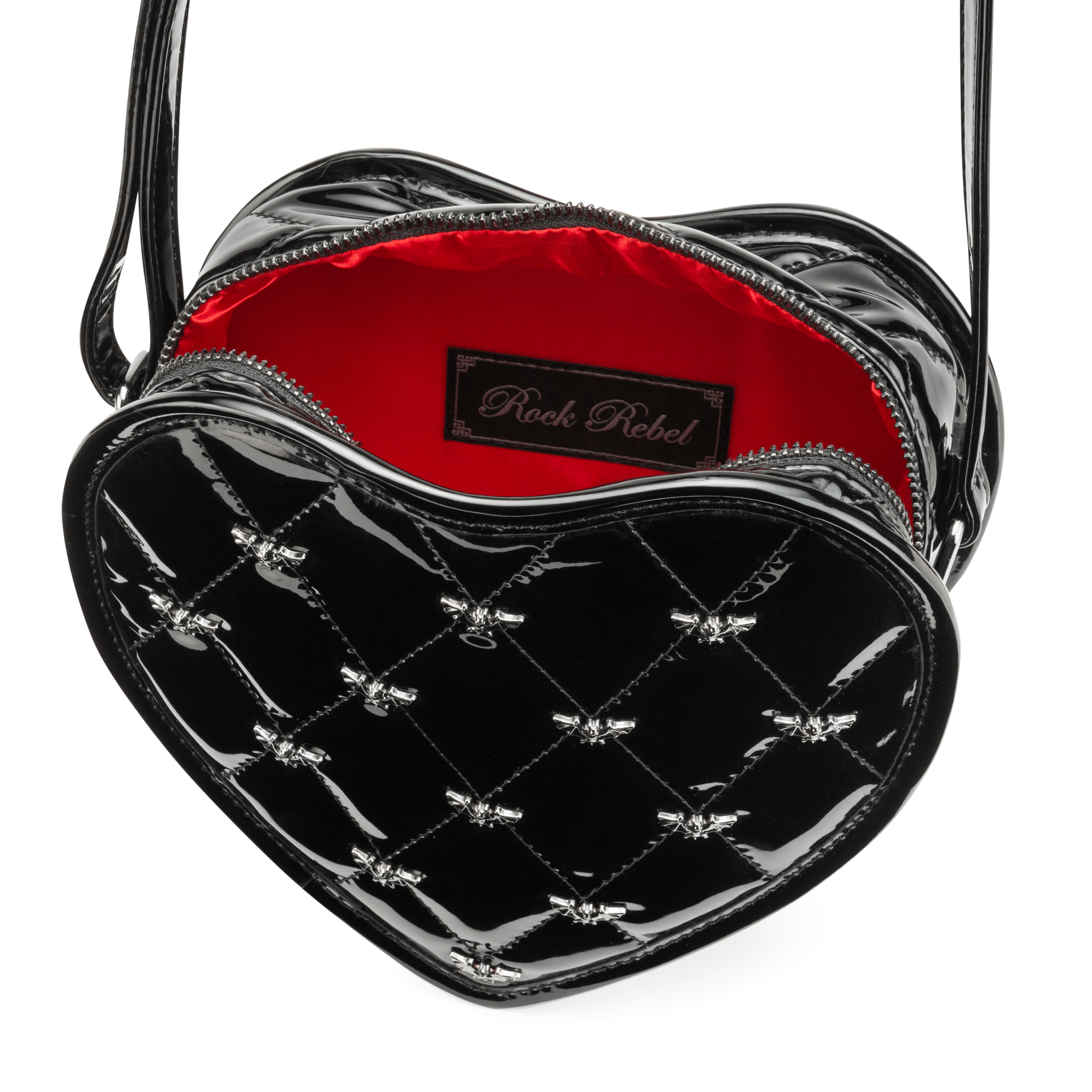 Mina Bat Studded Heart Crossbody