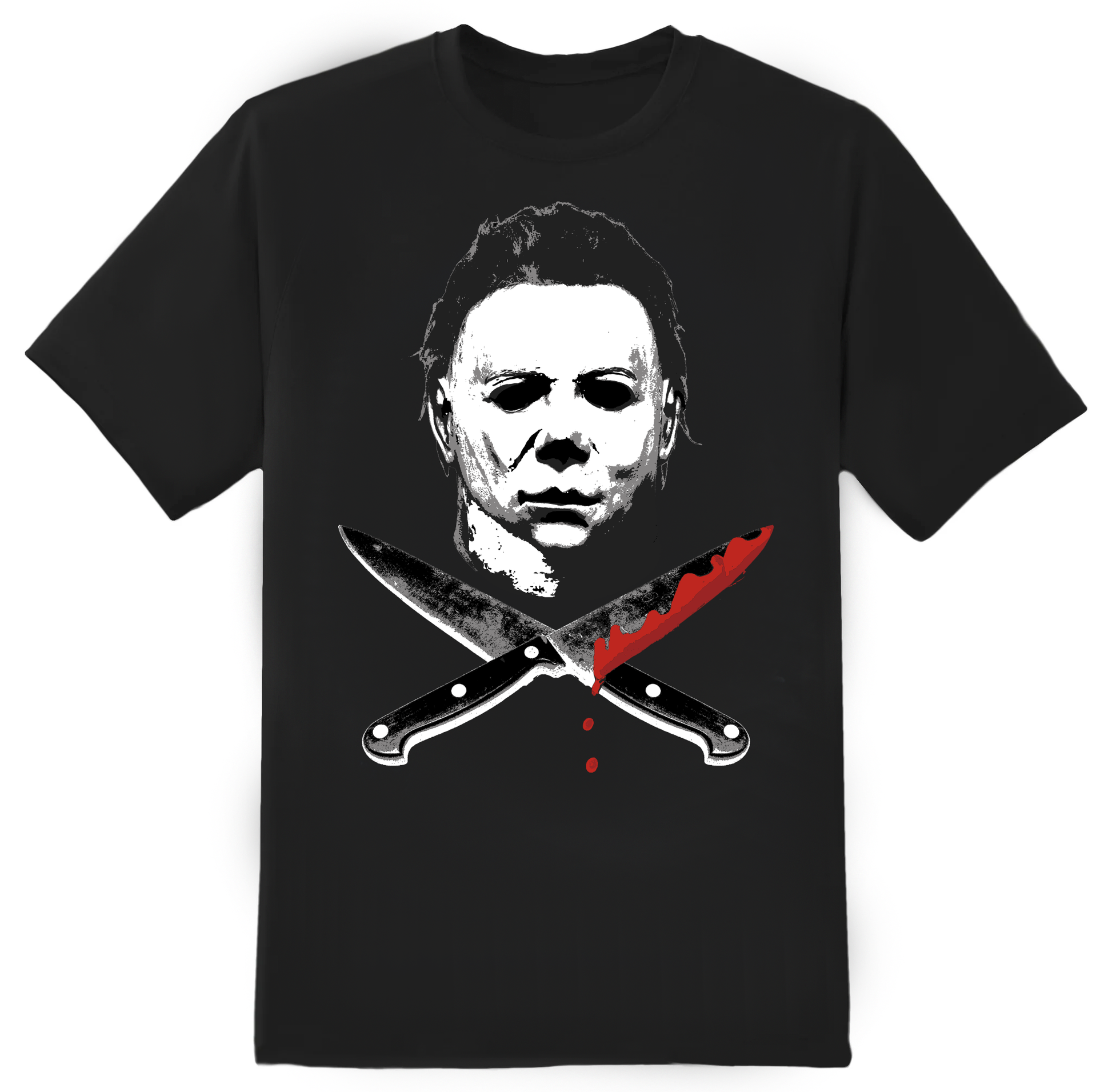 Michael Myers Cross Knives Tee - Rock Rebel