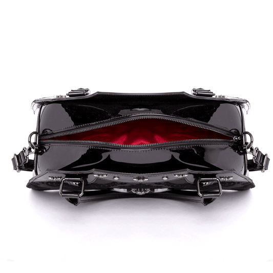 Damask Bat Handbag In Black - Rock Rebel