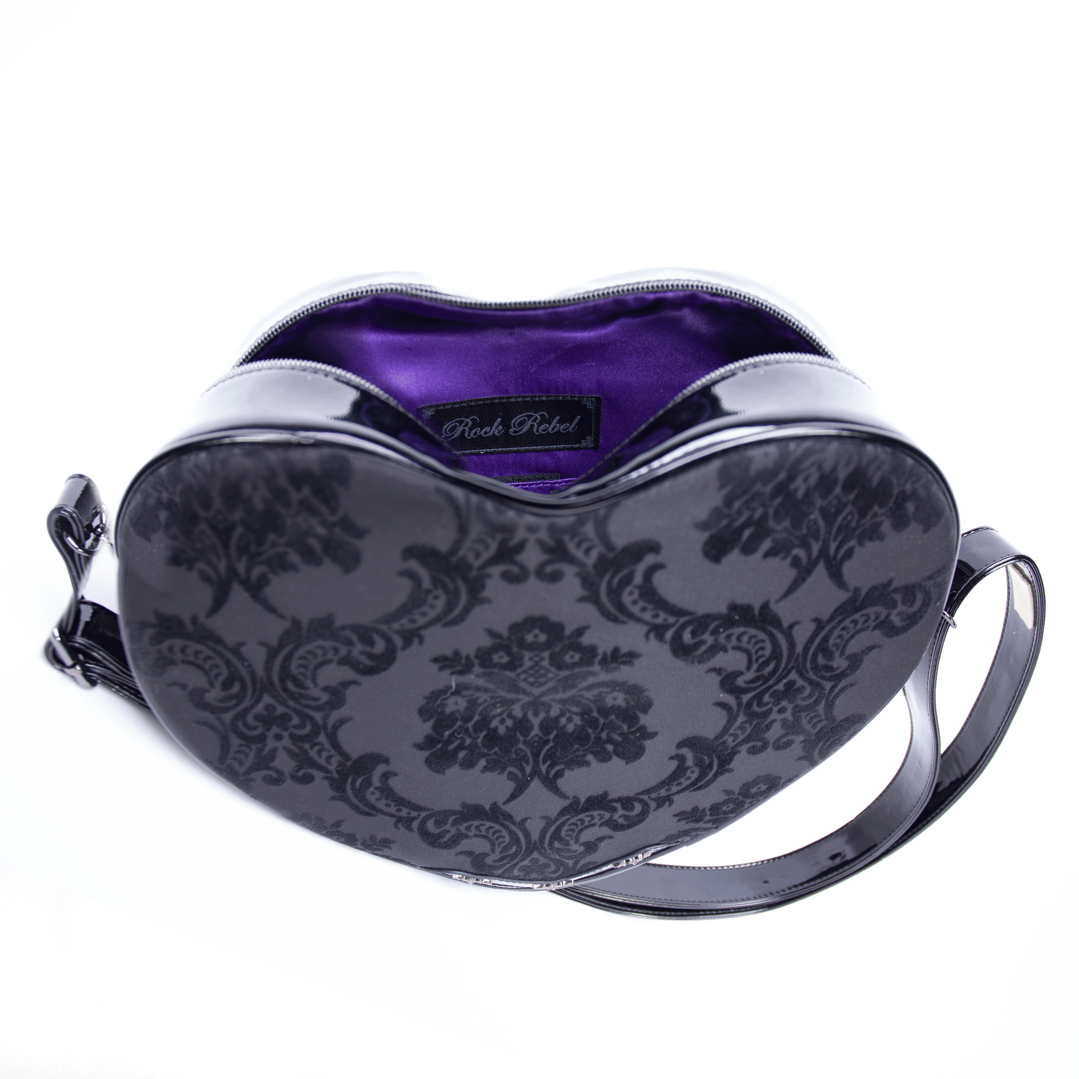Damask Heart Shoulder Bag - Rock Rebel