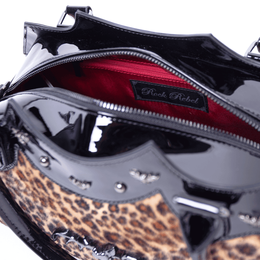Leopard Bat Handbag - Rock Rebel