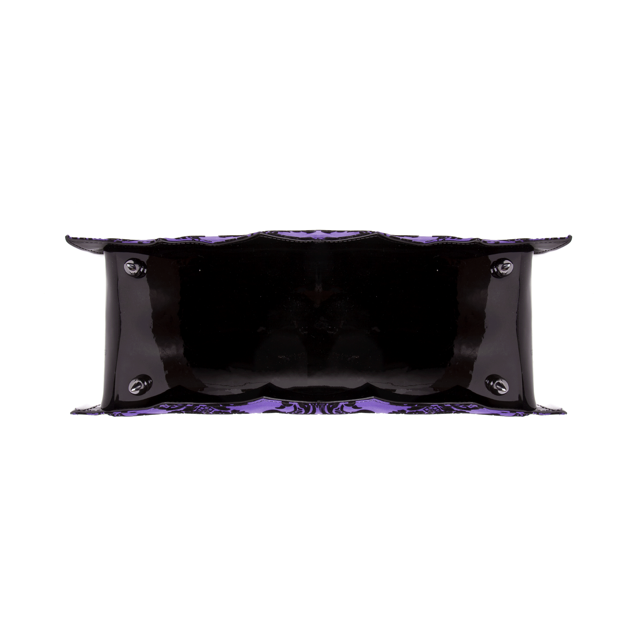 Damask Bat Handbag in Violet - Rock Rebel