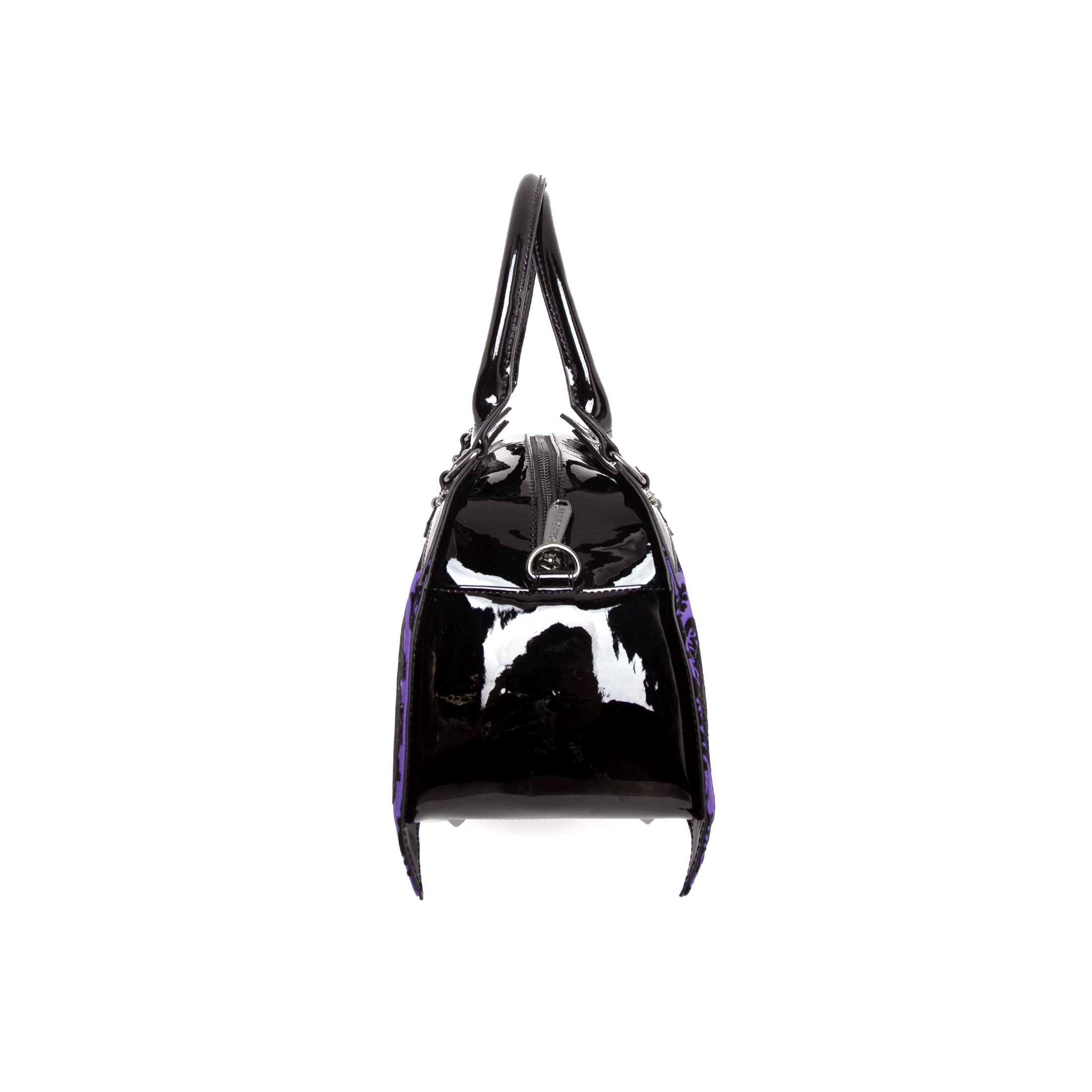 Damask Bat Handbag in Violet - Rock Rebel