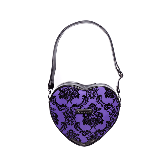 Damask Heart Shoulderbag in Violet - Rock Rebel