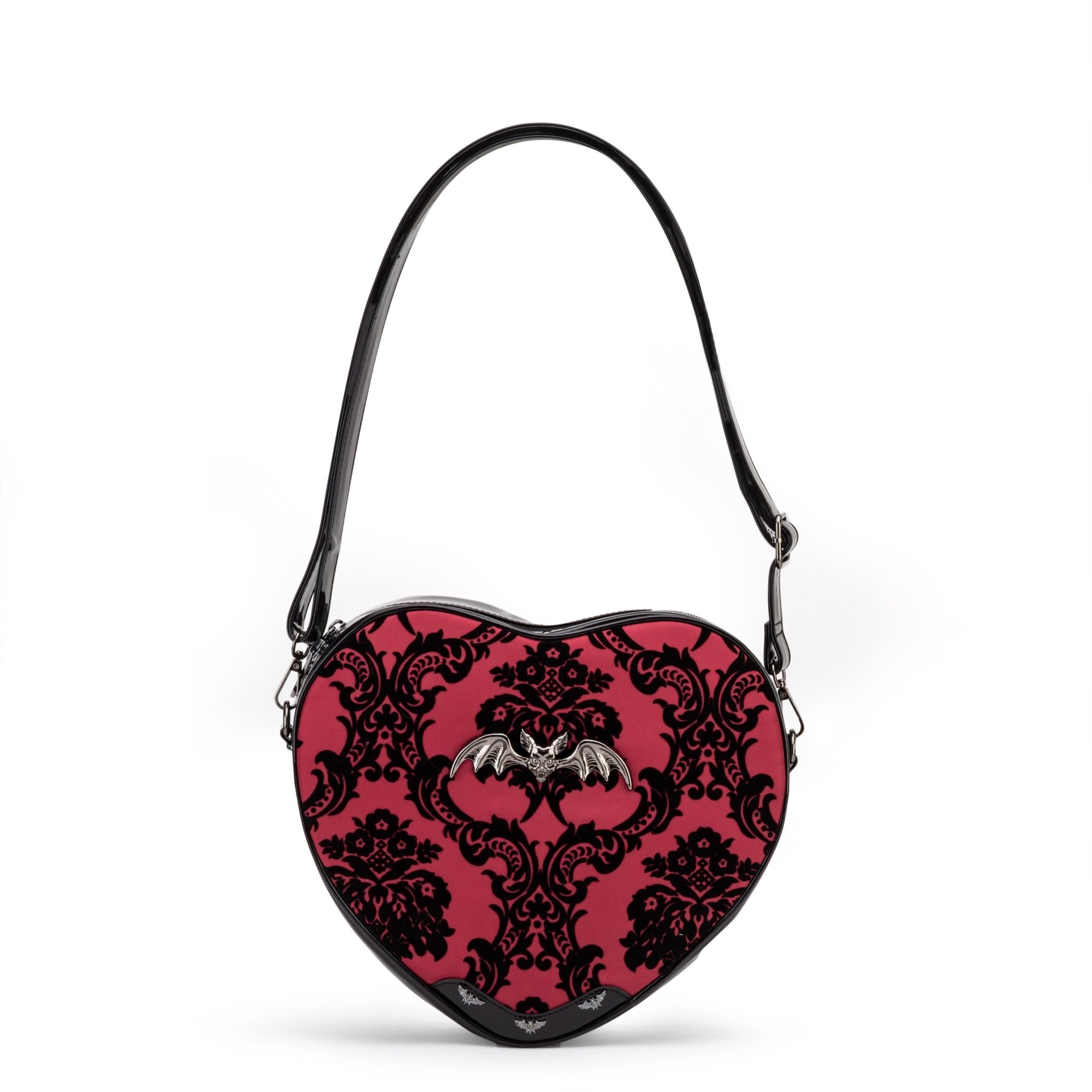 Damask Heart Shoulderbag in Red - Rock Rebel