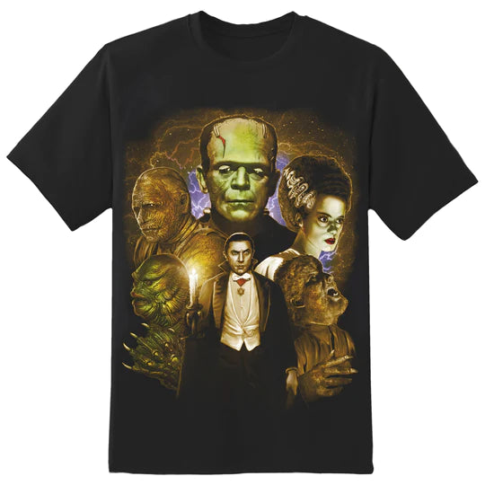 Universal Monsters Full Color Collage Tee - Rock Rebel