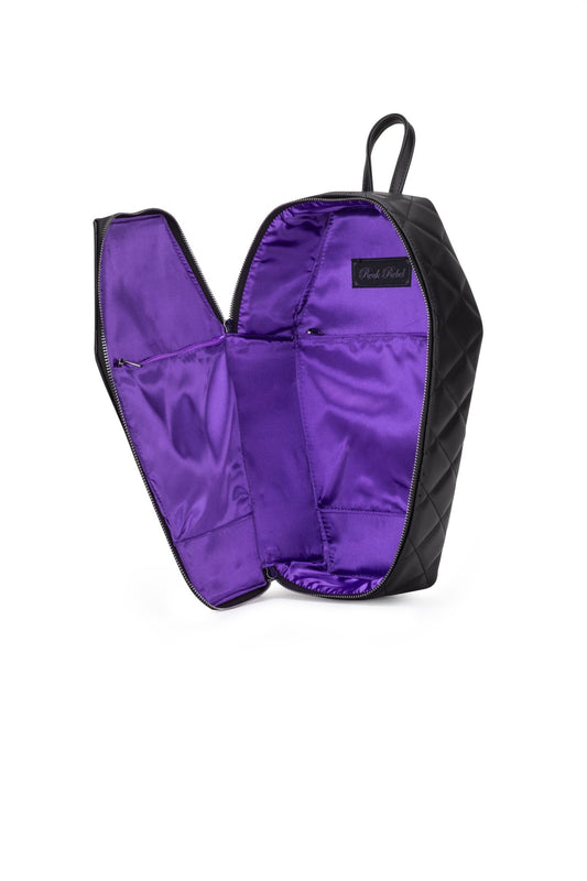 Lucy Spider Studded Coffin Backpack - Matte Black - Rock Rebel