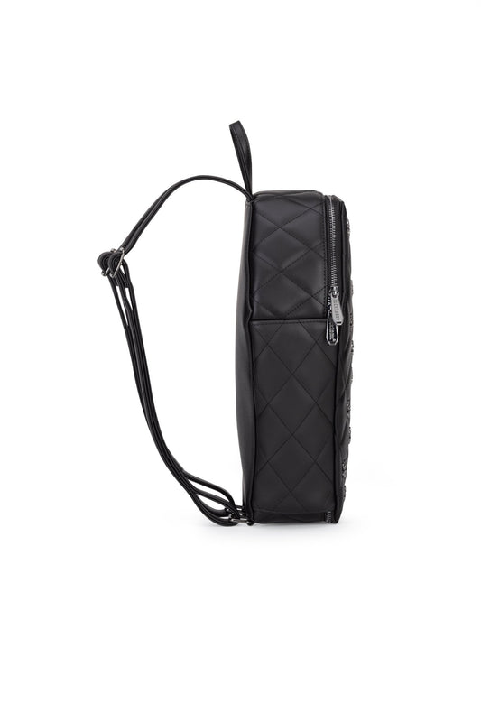 Lucy Spider Studded Coffin Backpack - Matte Black - Rock Rebel