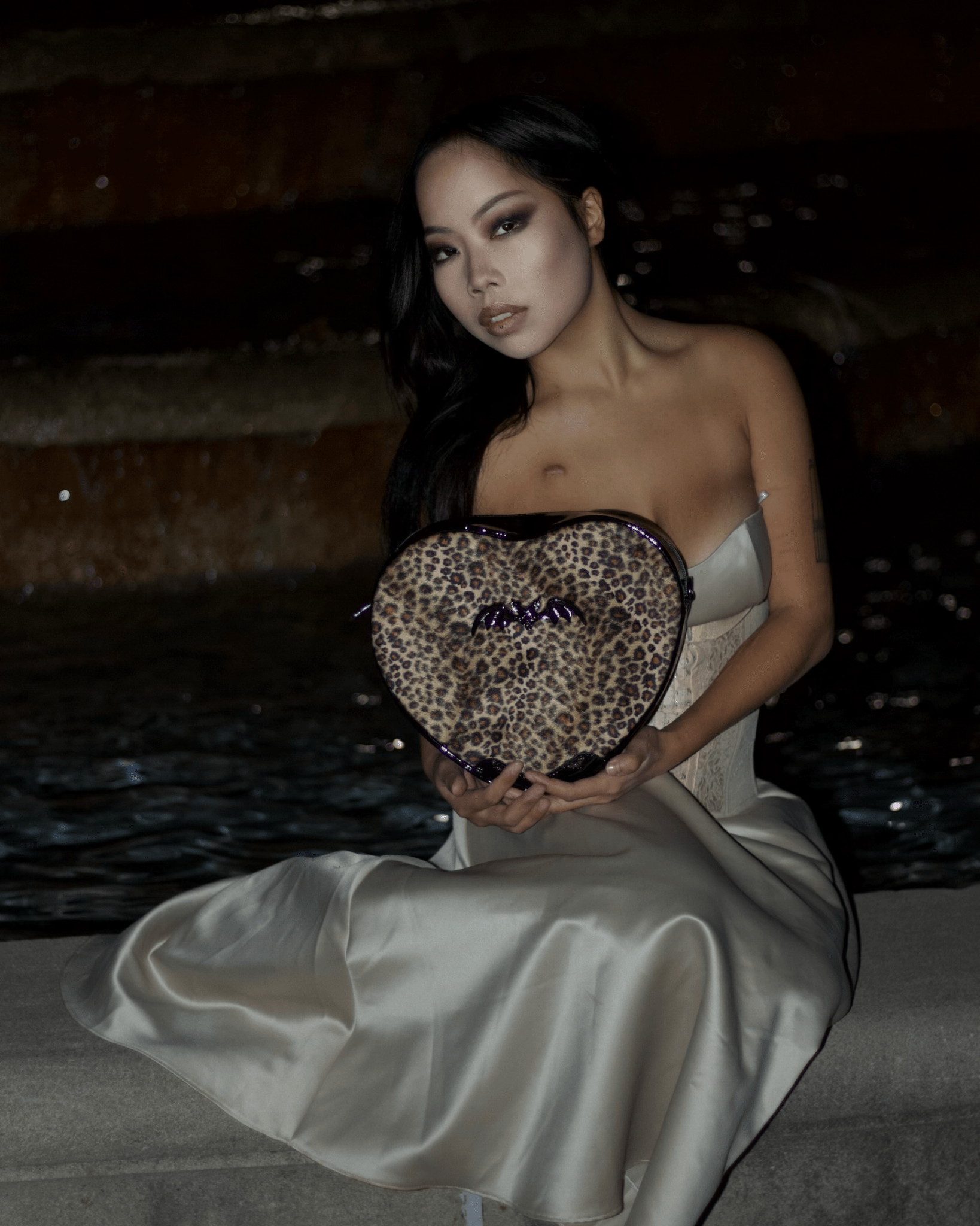 Leopard Heart Shoulder Bag - Rock Rebel