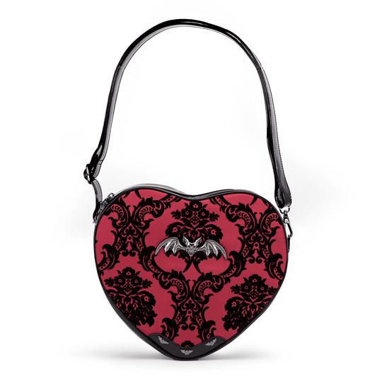 Damask Heart Shoulderbag in Red - Rock Rebel