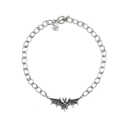 Bat Thick Chain Necklace Rock Rebel