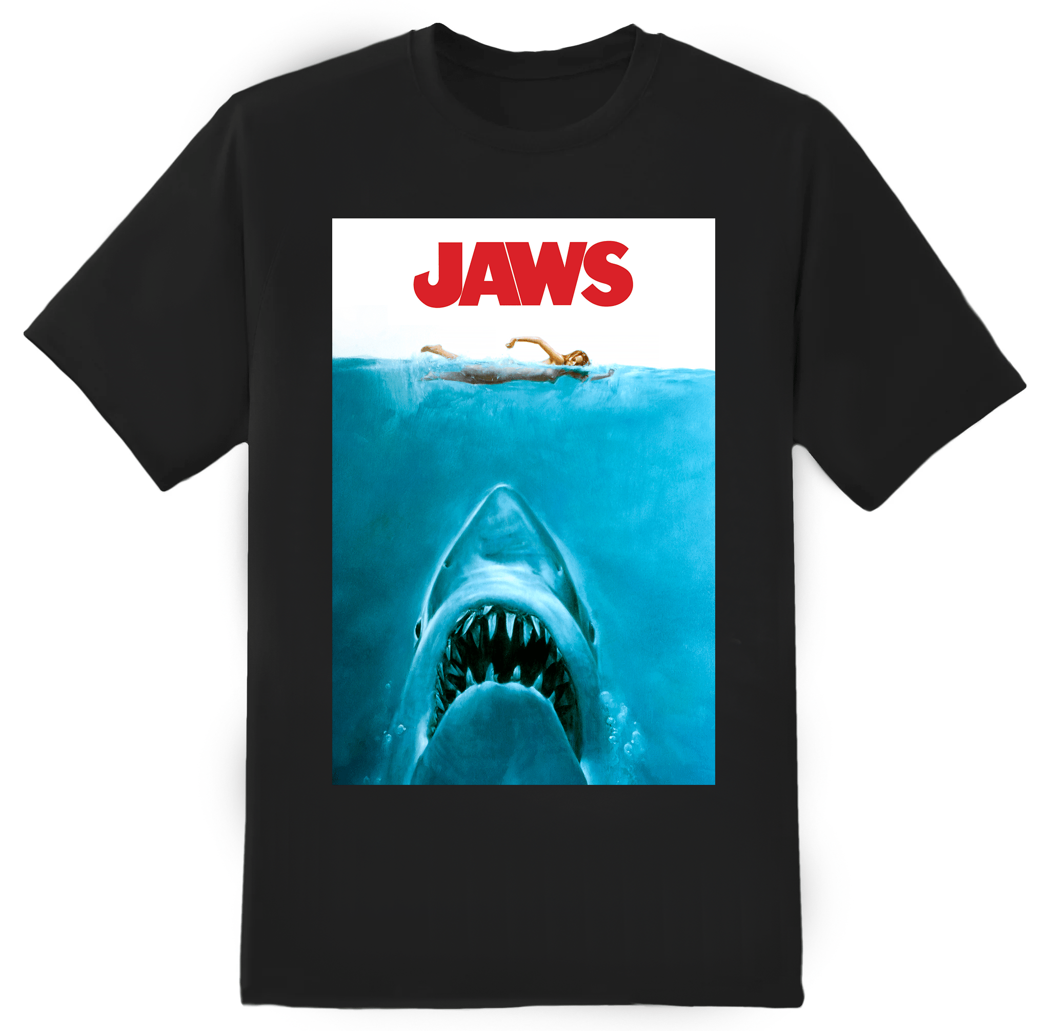 De Witte Haai - Jaws Poster Shirt Zwart | Elbenwald De Witte Haai - Jaws Poster Shirt Zwart | Elbenwald