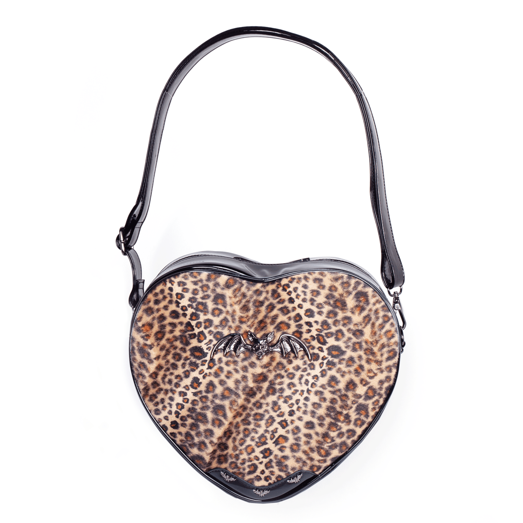 Leopard Heart Shoulder Bag - Rock Rebel