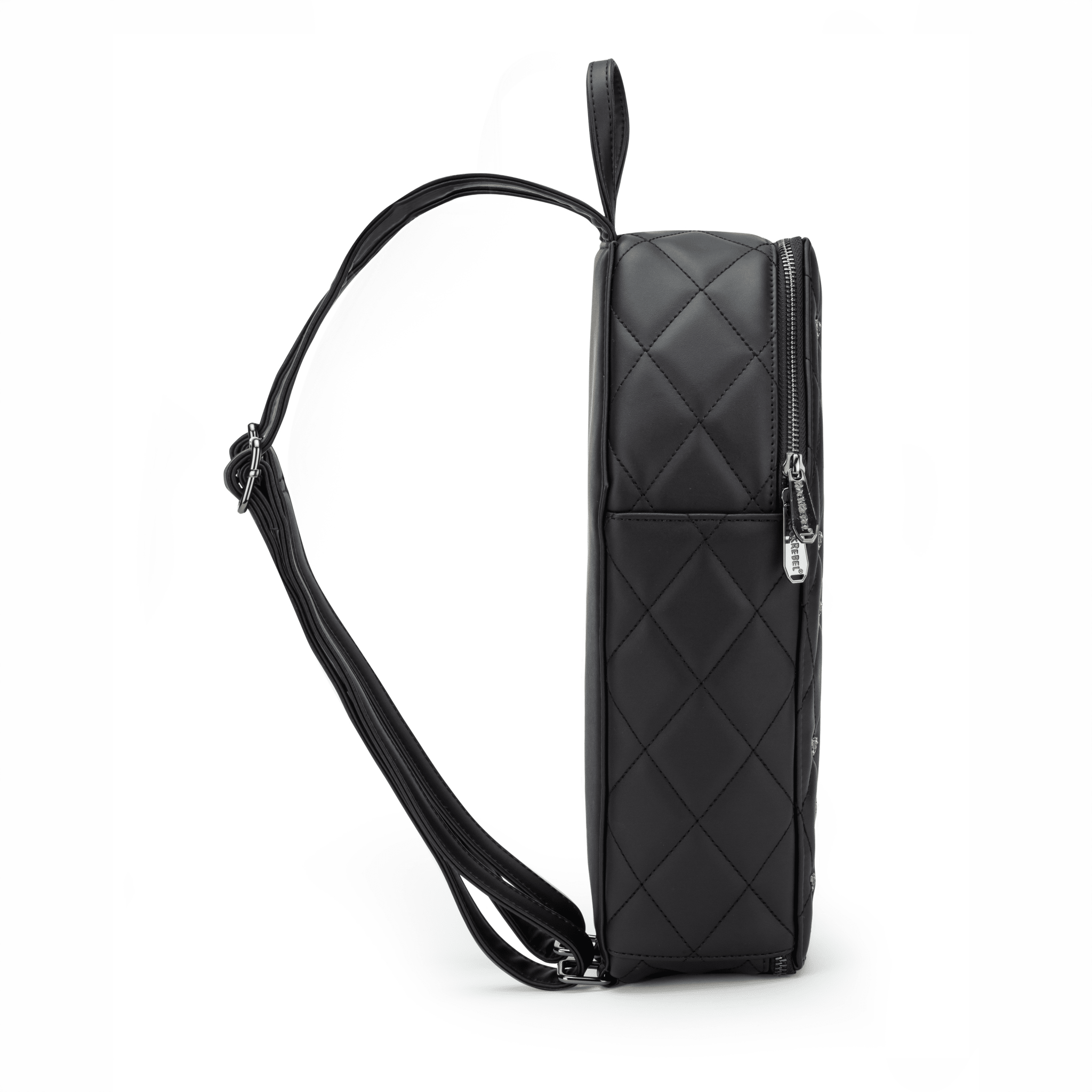 Mina Bat Studded Coffin Backpack - Matte Black - Rock Rebel