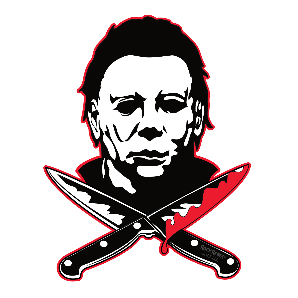 Michael Myers Knives Sticker 4" - Rock Rebel