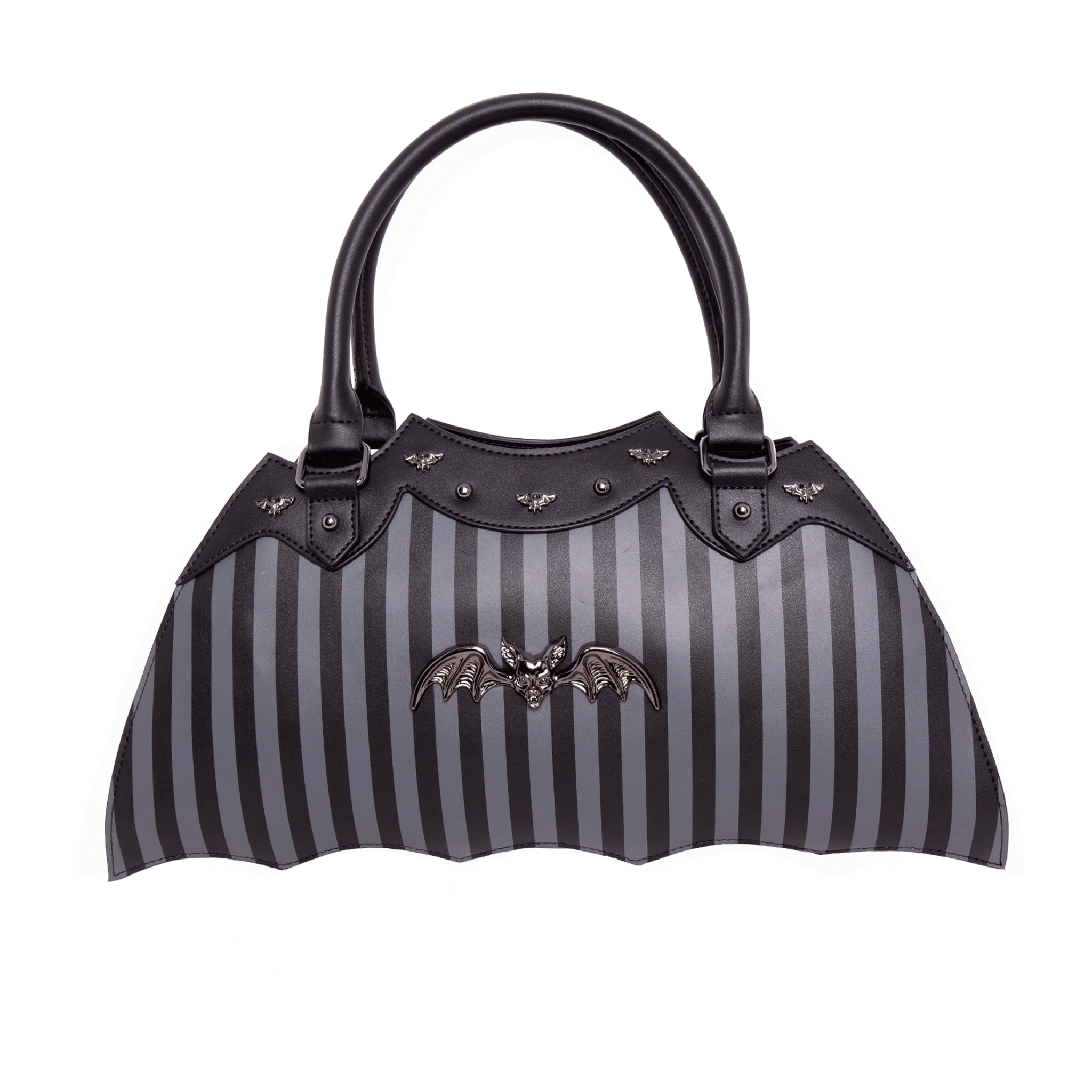 Pinstripe Bat Handbag - Rock Rebel