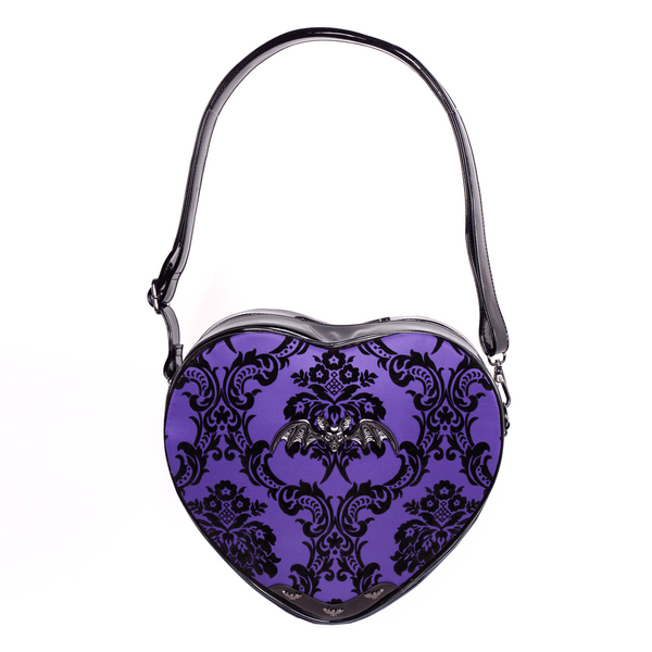 Damask Heart Shoulderbag in Violet - Rock Rebel