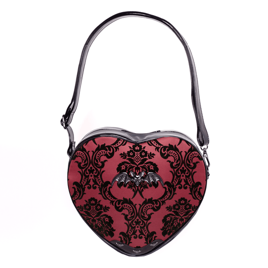 Damask Heart Shoulderbag in Red - Rock Rebel