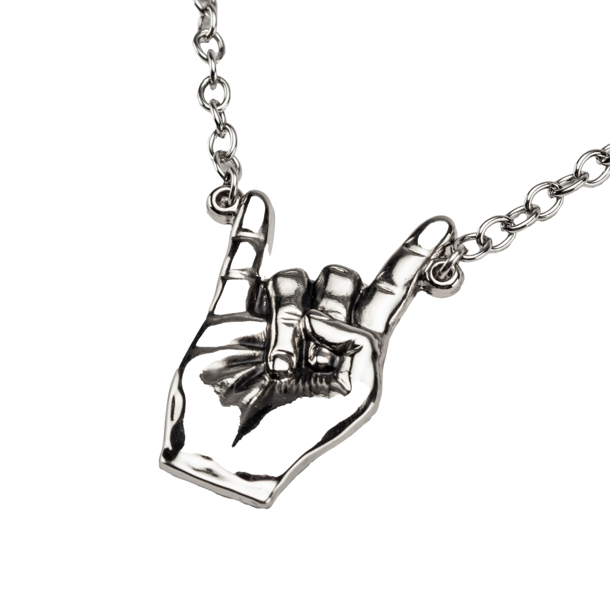 Rocker Hand Pendant Necklace - Rock Rebel