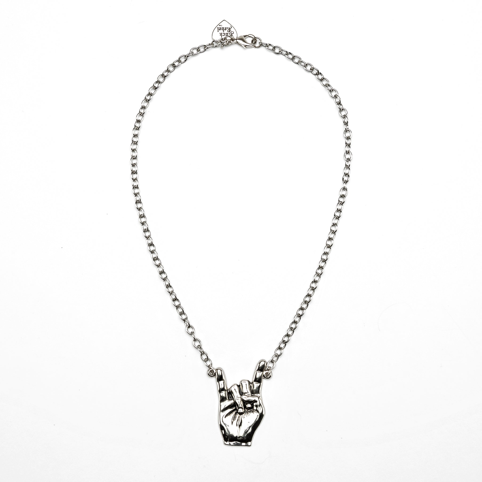 Rocker Hand Pendant Necklace - Rock Rebel