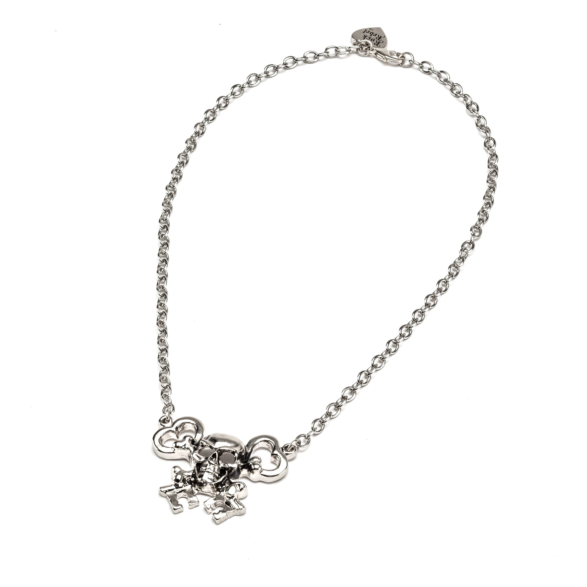 Skull Key Pendant Necklace - Rock Rebel