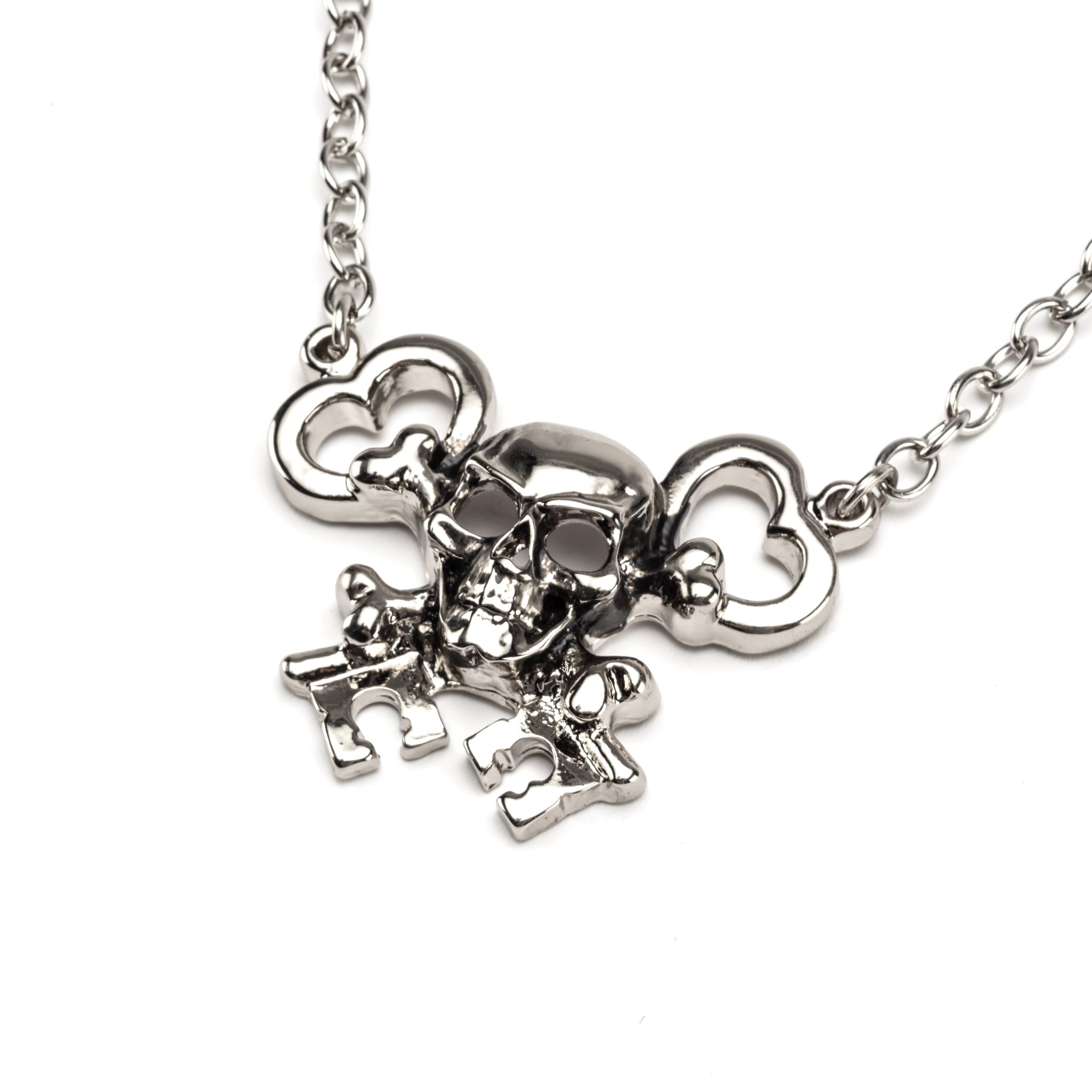 Skull Key Pendant Necklace