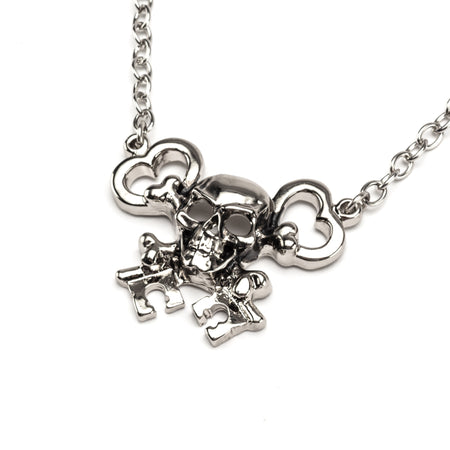 Skull Key Pendant Necklace - Rock Rebel