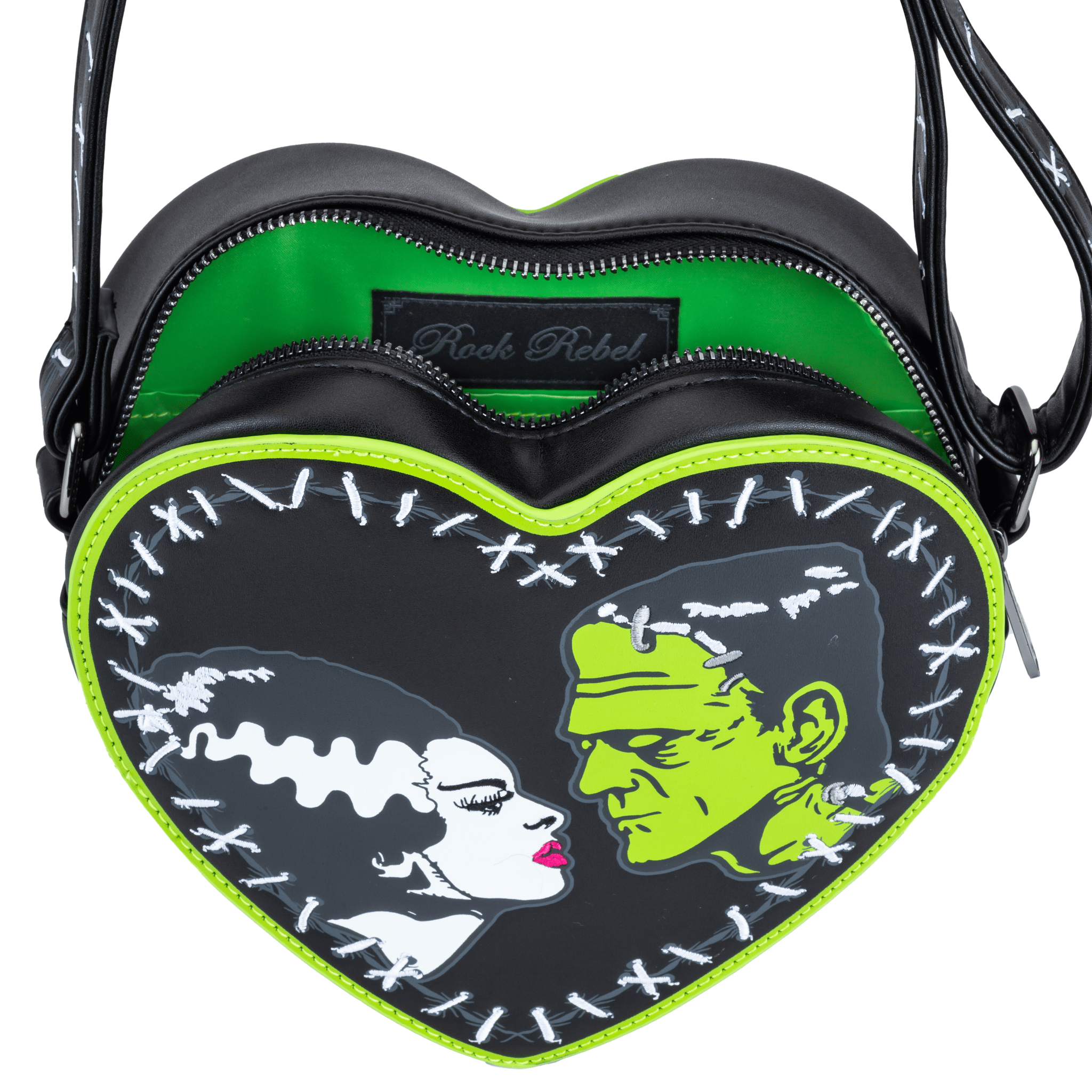 Bride of Frankenstein Stitch Heart Cross Body *Limited Edition* - Rock Rebel