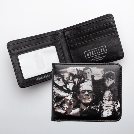 Monster Collage Bifold Wallet - Rock Rebel