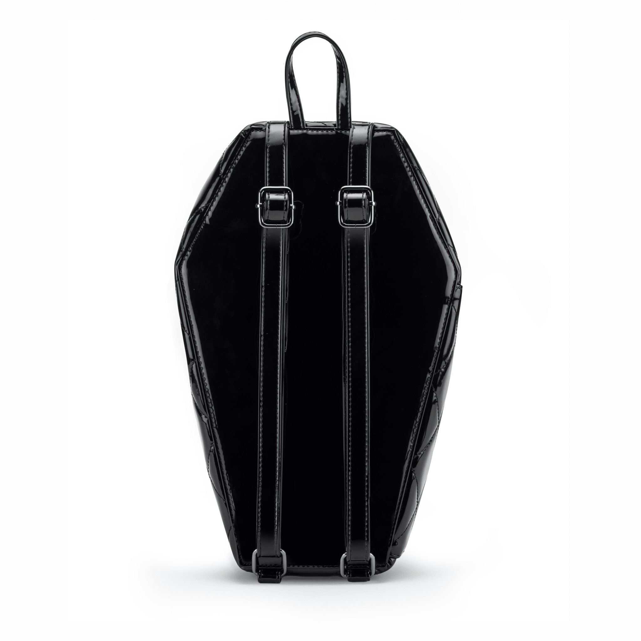 Mina Bat Studded Coffin Backpack - Vinyl Black - Rock Rebel