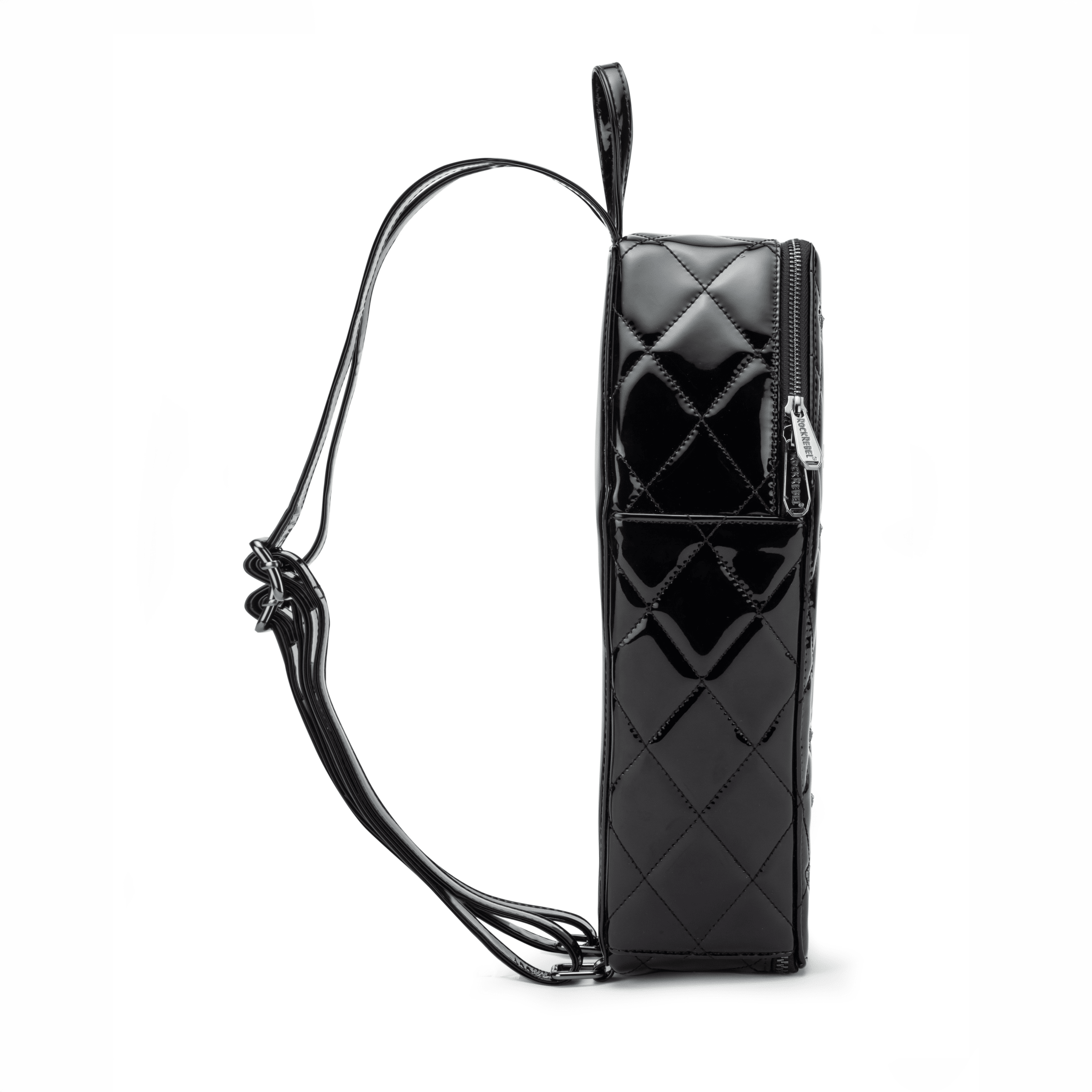Mina Bat Studded Coffin Backpack - Vinyl Black - Rock Rebel