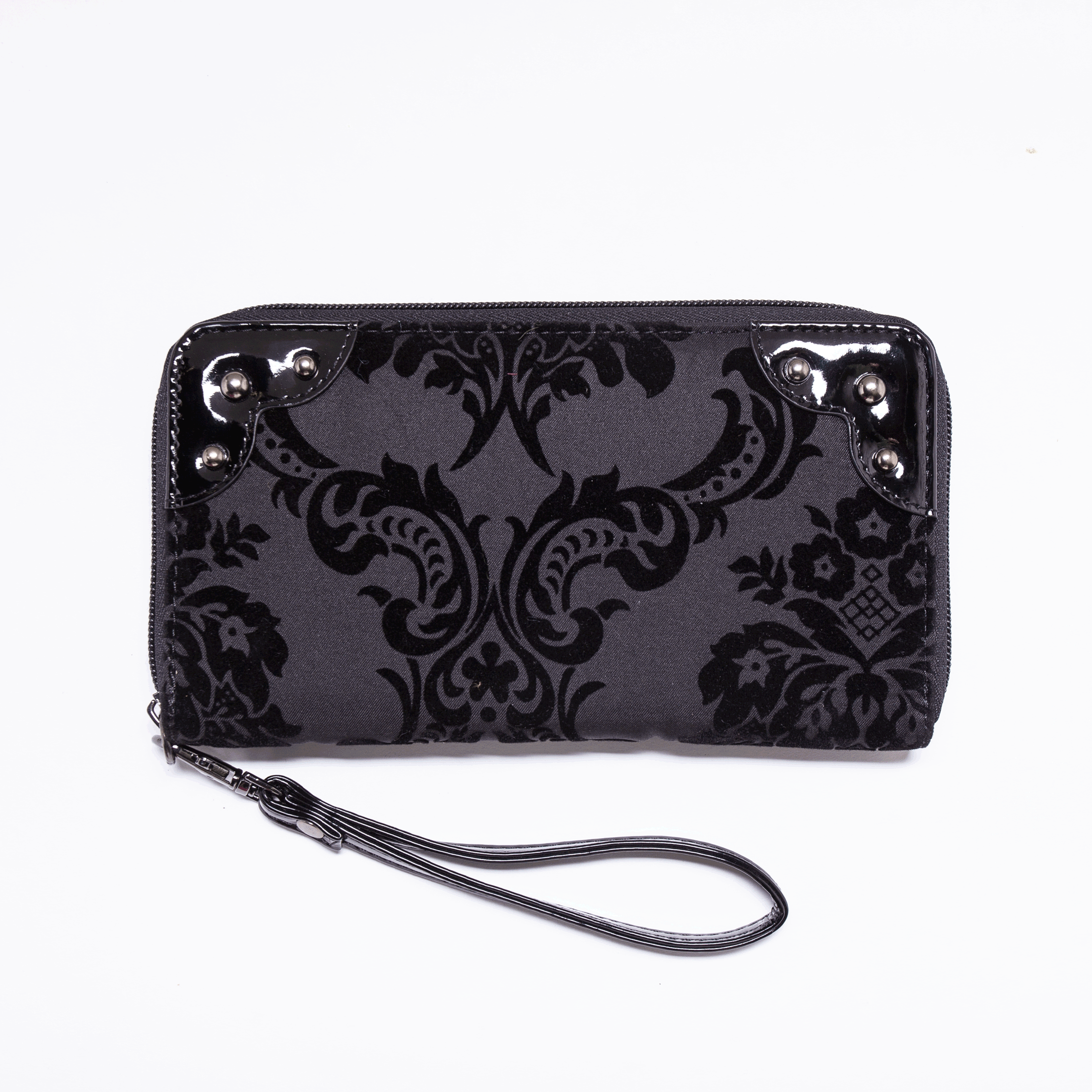 Black Damask Wallet - Rock Rebel