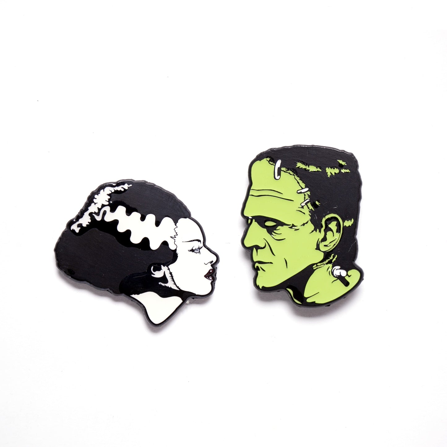 Bride of Frankenstein & Frankenstein Enamel Pin Set