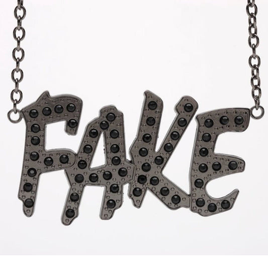 'Fake' Pendant Necklace by Rock Rebellion