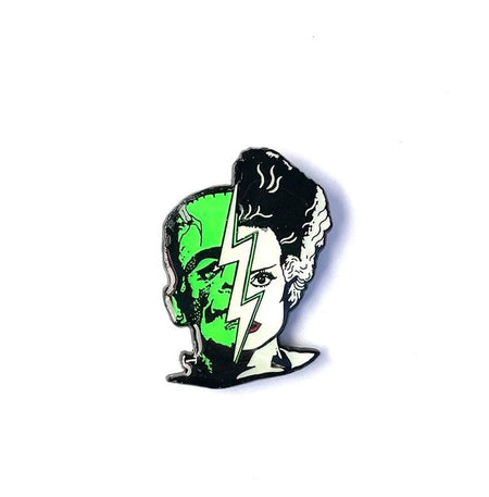 Bride And Frank Half Face Enamel Pin - Rock Rebel