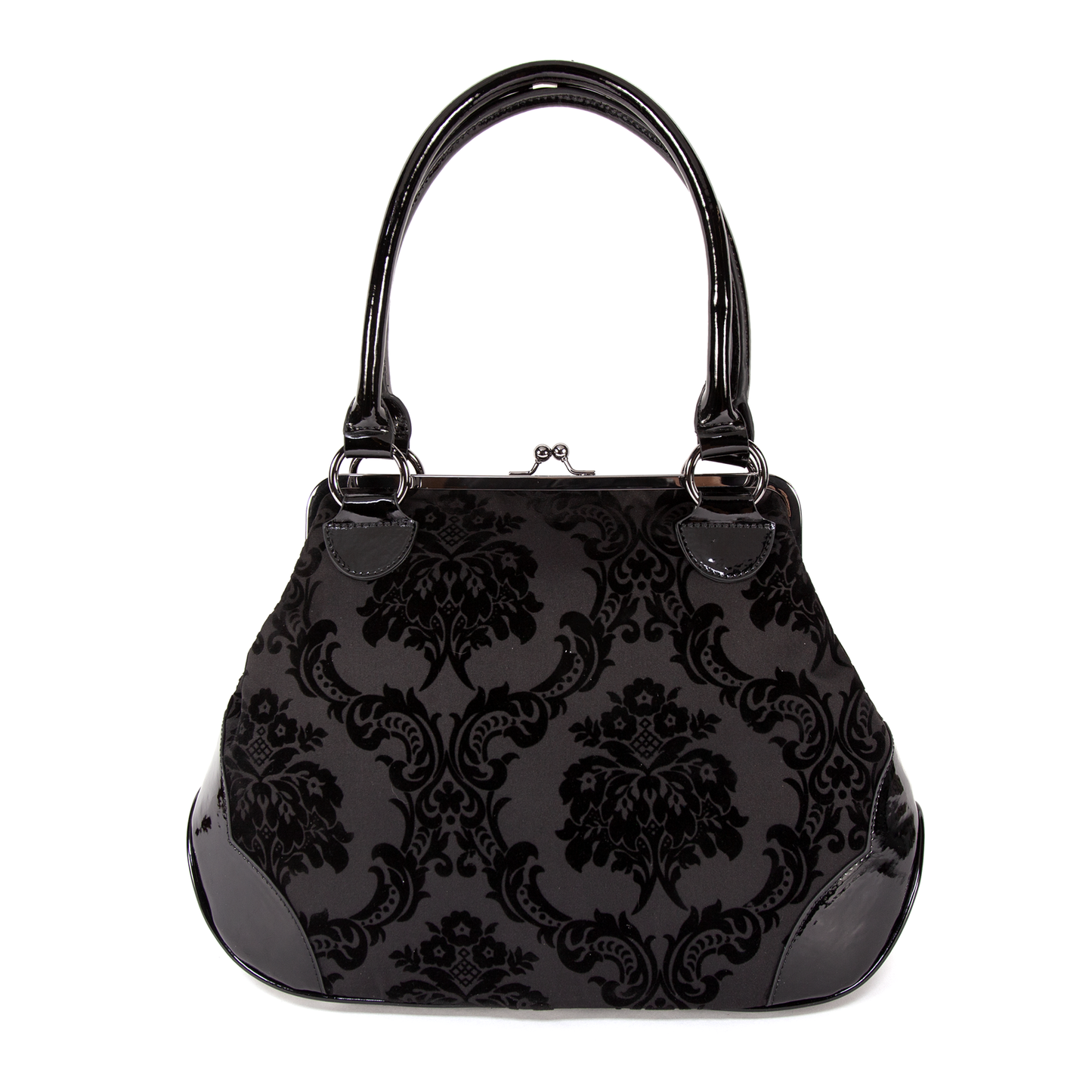 Mistress Kisslock Handbag in Black